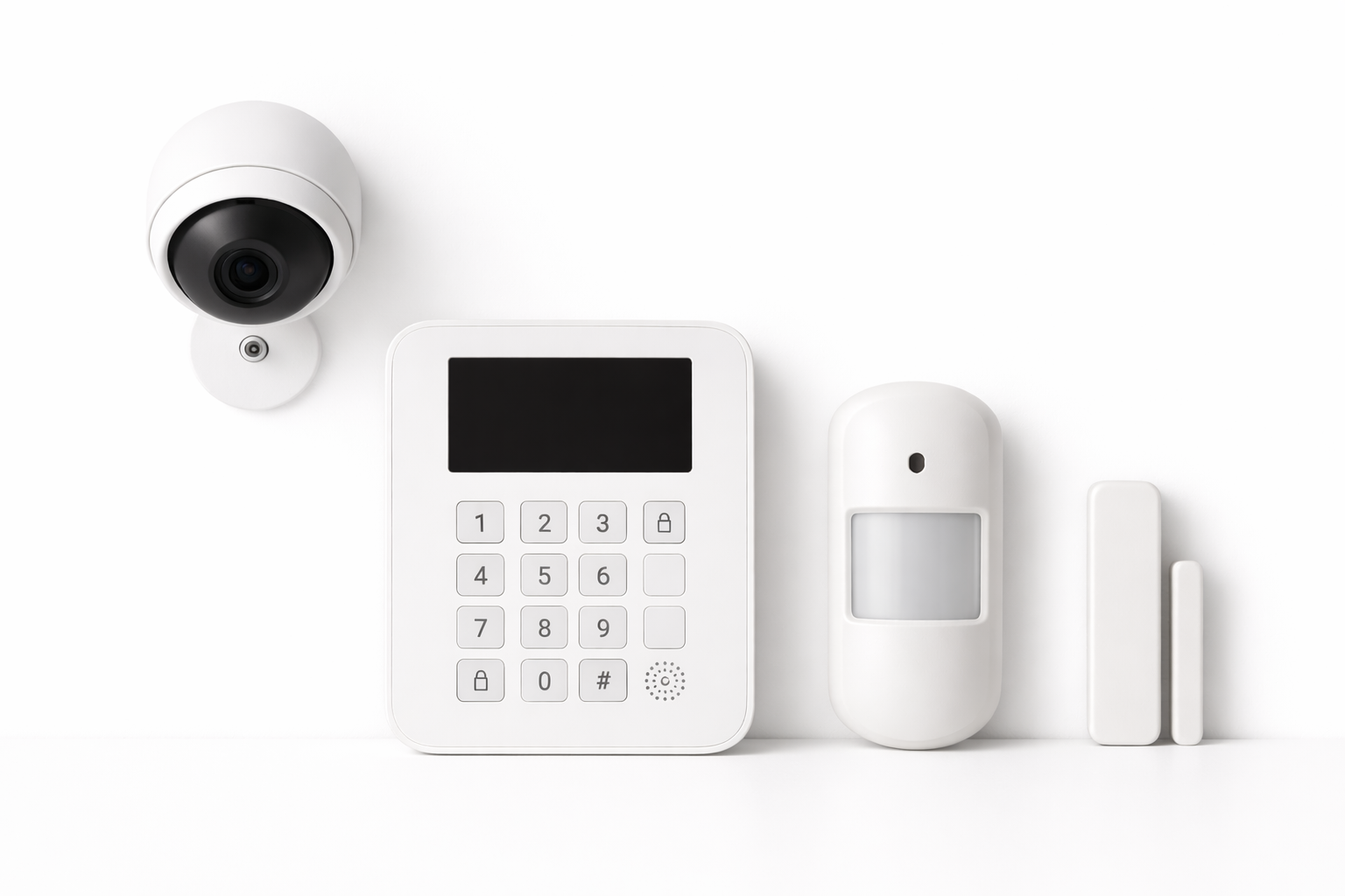 Home security system installation in New York with touchscreen panel